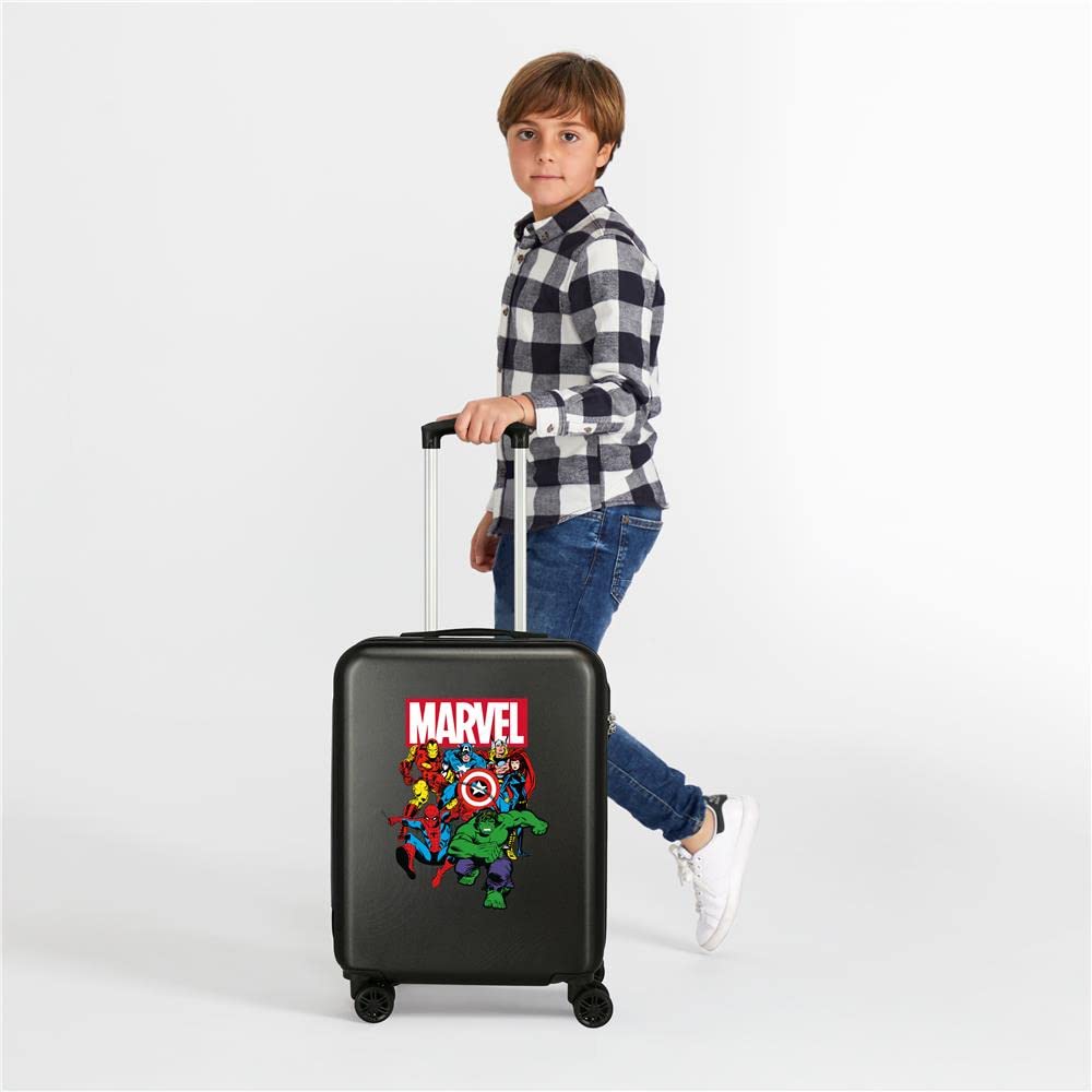 Marvel Hartschalenkabinenkoffer, Czarny, 38x55x20, Moda dziecięca