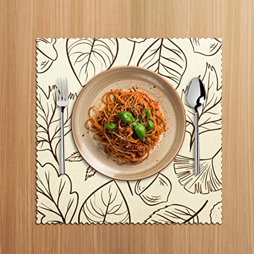 Sets de table Automne Pluie antidérapants pour tables de salle à manger
