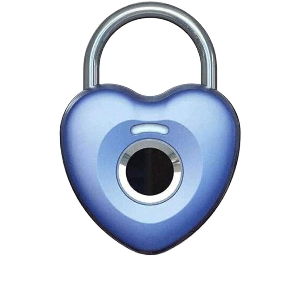 Candado sin llave con huella dactilar, Candado elegante de la huella dactilar con la carga por USB for la puerta del gimnasio del casillero multicolor(Blue gold)