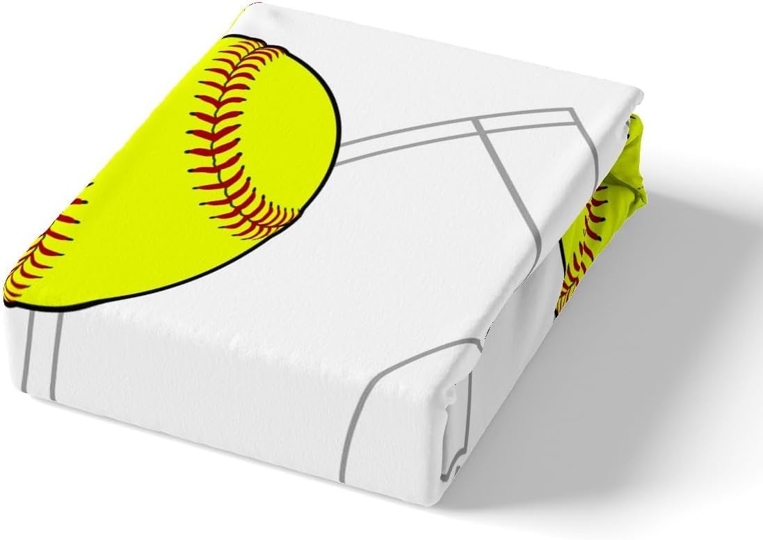 Poszwa na kołdrę 220 x 240 Softball Mężczyzna, Pościel Sportowa piłka z mikrofibry Druk 3D Poszewka Edredon 220x240 cm z zamkiem błyskawicznym i 2 poszewkami na poduszki A-1742