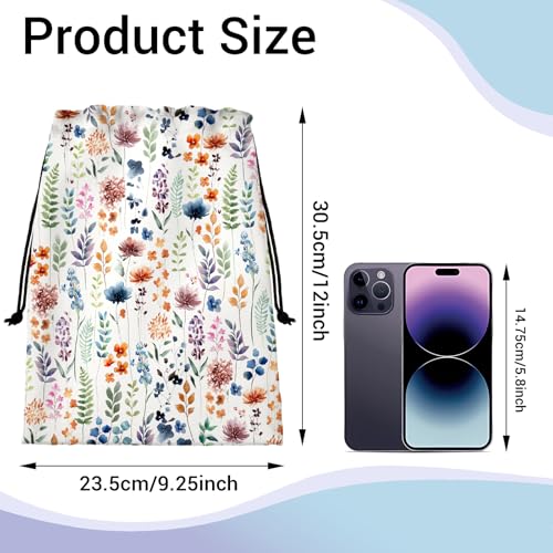 Image of Gymnastics Grip Bag Waterproof Blossom Leaf Gymnastics Pouch String Bag for Gym