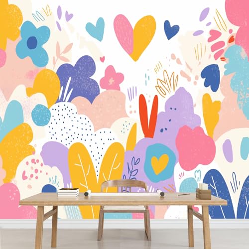 Papier peint photo fleur 400x280cm autocollant mural imperméable grand format