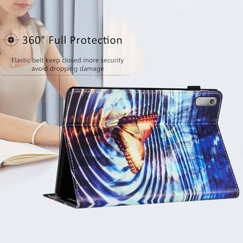 LSPCASA Case For Lenovo Tab P11 Gen 2 PU+TPU Lenovo Tab P11 2nd Gen Case Auto Wake/Sleep Lenovo P11 Gen 2 Case With Card Slots Lenovo P11 2nd Gen Case Butterfly - Image 3