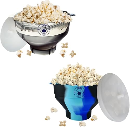 Miniatura 10 de Palomitas de maíz de silicona para microondas, cuenco plegable, para hacer palomitas de maíz para microondas, reutilizable, palomitas de maíz sin