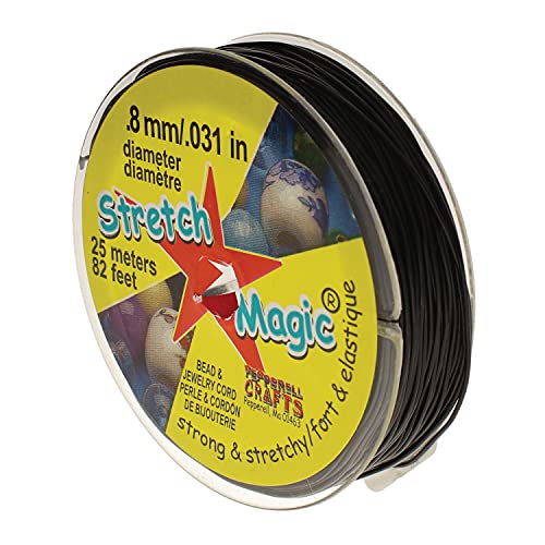 Black Stretch Magic 0.8mm, 25 meter Spool