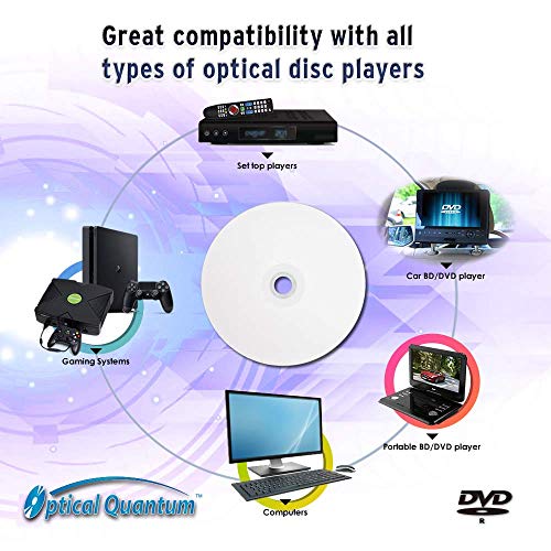 Image of DVD-R 4.7GB 16X White Inkjet Printable Hub Printable - 100pk Cake Box (FFP), 100 Discs