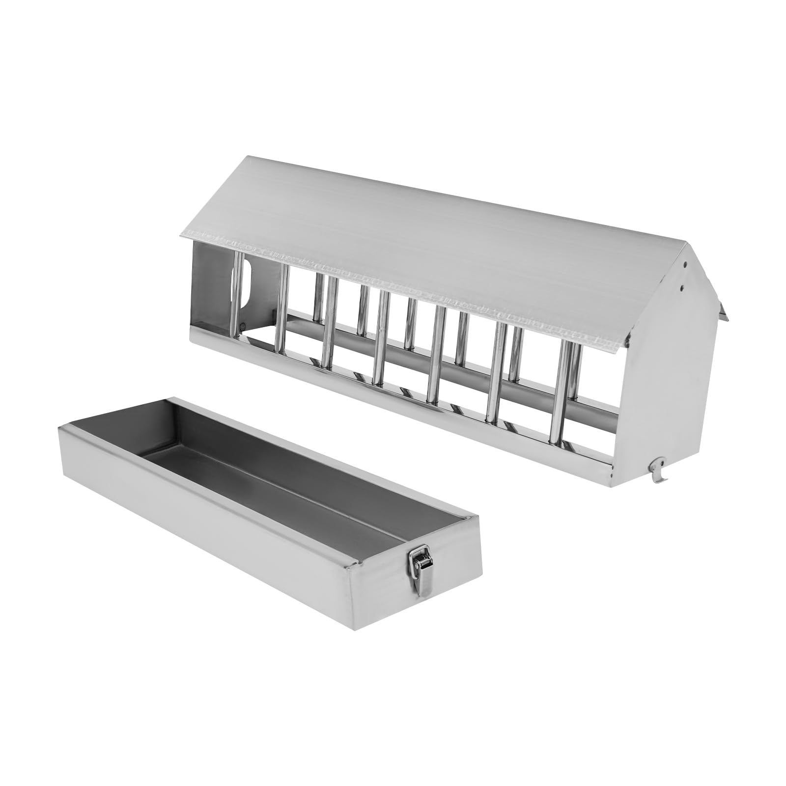 Recipiente automático para beber aves de corral, 40 x 12 x 22 cm, con válvula de flotador, recipiente automático para pollos, patos y pájaros