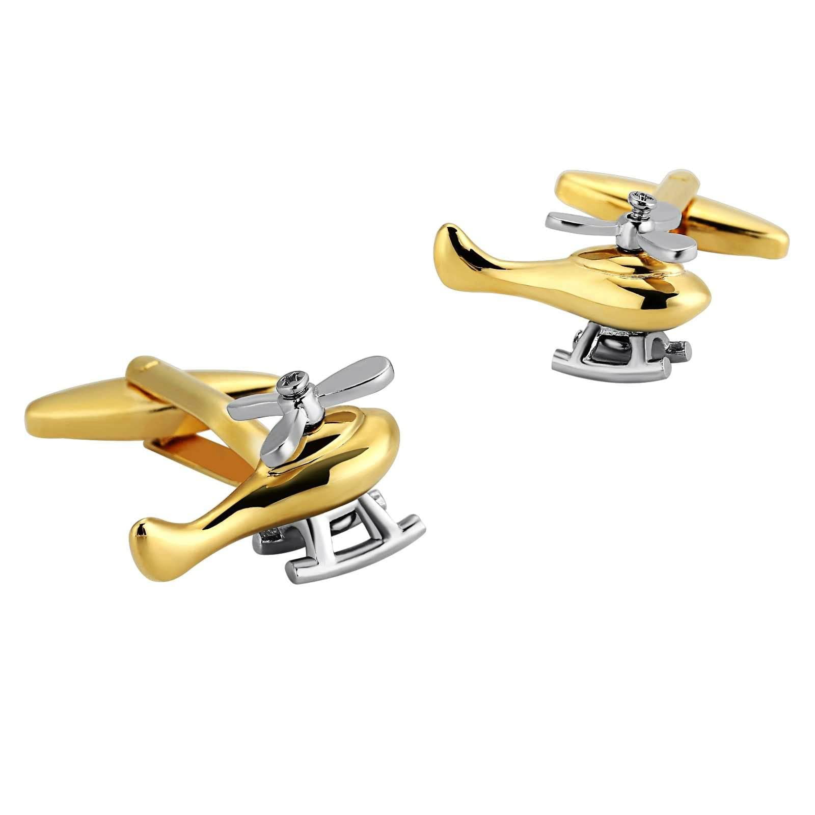 Homxi Gemelos Camisa Hombre,Gemelos Acero Inoxidable Avión Gemelos Plata Oro/Plata Rojo Camisa Hombre Camisa Traje Gemelos