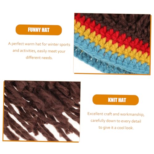 Gorro de rastas BESPORTBLE para abrigarse del frío con humor 3