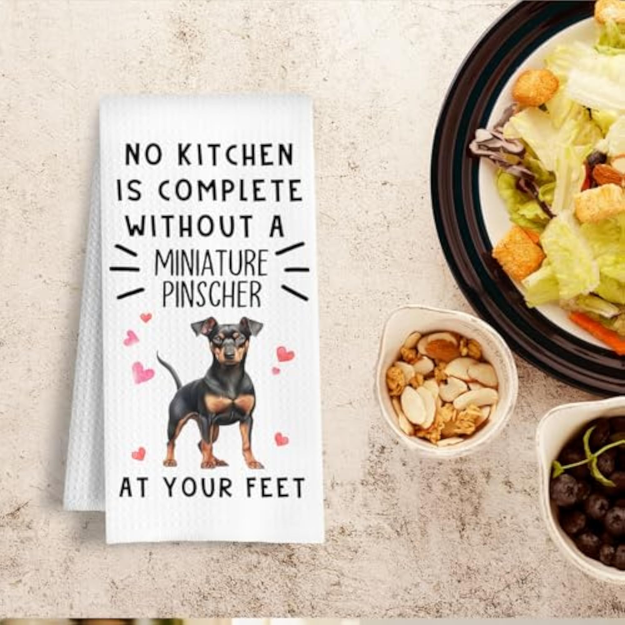 Funny Miniature Pinscher Hand Towels for Dog Lovers