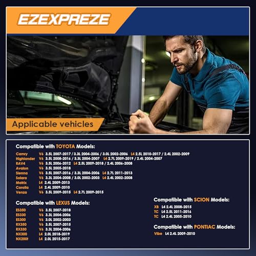 Image of 17825N Ezexpreze Starter Motor Compatible with Lexus 07-18 ES350 07-15 RX350,Toyota 07-17 Camry,08-16 Highlander,06-12 RAV4,07-16 Sienna,09-16 Venza 3.5L V6 1.6kw 13-Teeth CCW Replace# 428000-0700