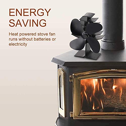 image for THE THREE MUSKETEERS III M Heat Powered Wood Stove Fan with 4-Blade, Q