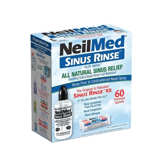 NeilMed Sinus Rinse Kit with Premixed Sachets 60pcs 2packs