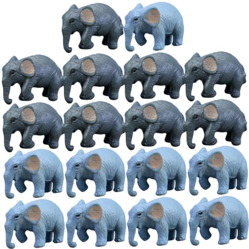 Hemoton 18pcs Mini Elephant Figurines for Bonsai Decoration Cute Tiny Animal Statues for Home Office Decor Creative All Occasions