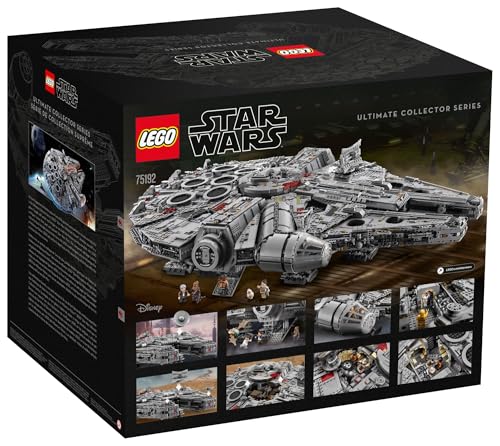 lego star wars millennium falcon - building set for adults ages 16 - gift for birthday - movie collectible model kit - display in home or office - 75192
