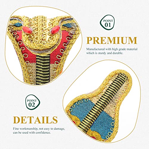 1 Conjunto de Acessório de de Cleópatra Egípcia Faixa de Cabeça Egípcia Com 2 Peças de Metal Cobra P