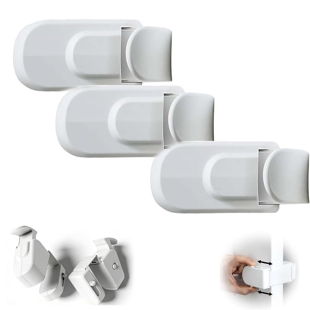 The Snap-On Door Lock Kids Can't Reach or Defeat - No Tools or Adhesives Required, Toddler Door Lock for Interior Doors, Childproof Door Latch, Pet & Baby Safety Lock for Bedroom Bathroom Storage Room