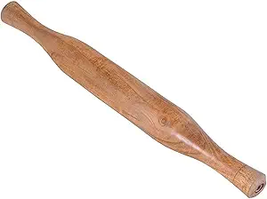 Natural Wooden Rolling Pin for Baking | Wood Belan Tapered Design Non-Stick Rolling Pin | Essential Kitchen Dough Roller for Fondant, Pizza, Pie, Cookie and Pastry,Dumpling (14 Inches)