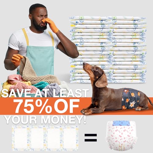 Image of Dog Diaper Liners for Male and Female Dogs(160ct), Super Absorbent Disposable Dog Diaper Booster Pads Inserts fit Most Reusable and Washable Pet Belly Band, Wraps
