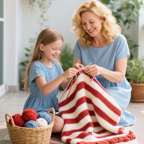 Image of Aeelike Tunisian Crochet Hooks Set with Cable, 11PCS Aluminum Tunisian Crochet Hook 2-8 mm Colorful & 12 PCS Wood Afghan Crochet Hooks 3.5-12 mm, Smooth-Long for Beginners