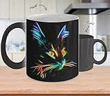 Gift For Cat Lovers - Lighting Cat color changing coffee mug