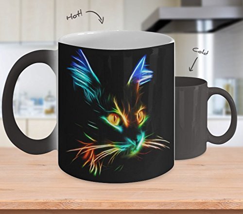 Gift For Cat Lovers - Lighting Cat color changing coffee mug