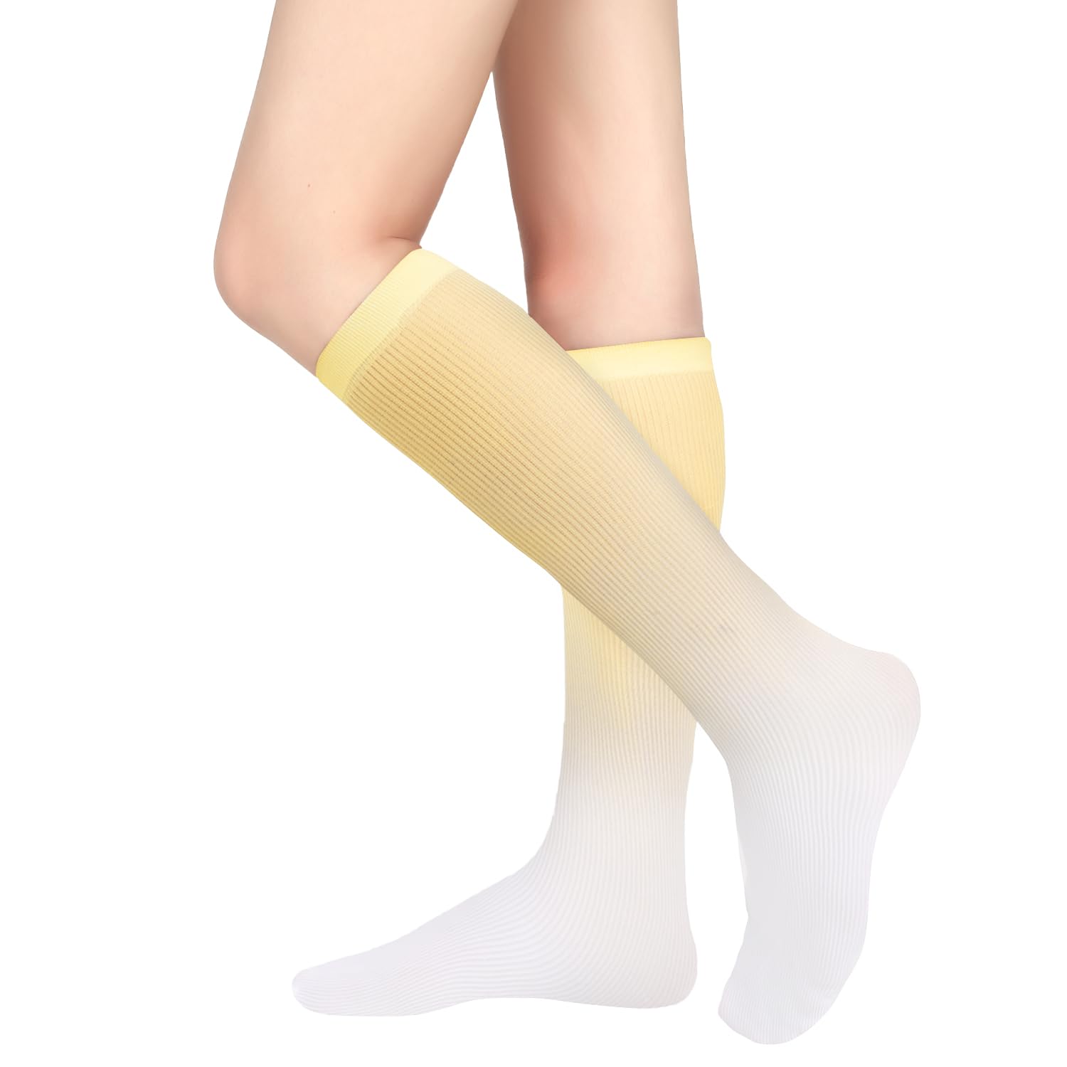Benefeet Sox Women Girls Thin Nylon Knee High Socks Long Tube Socks Unisex Soft Cozy High Calf Sock Tie Dye/Gradient