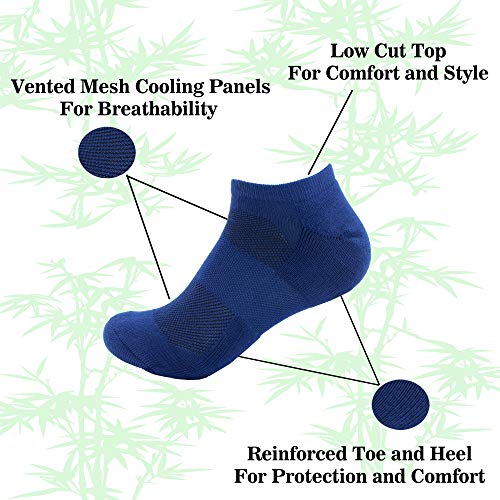 Image of Women's Rayon from Bamboo Fiber Ultra Breathable Superior Wicking Athletic Ankle Sports Socks