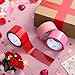 Ctosree 3 Rolls Valentine's Day Packaging Tape 50 Yard x 2 Inch Red Pink and Rose Red Decorative Printed Duct Wrapping Tape for Valentines DIY Crafts Scrapbooking Crafting Boxes Decorations