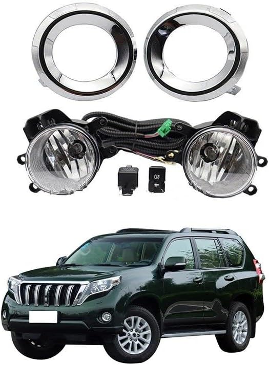 ランドクルーザープラド150後期フォグランプカバーブラック