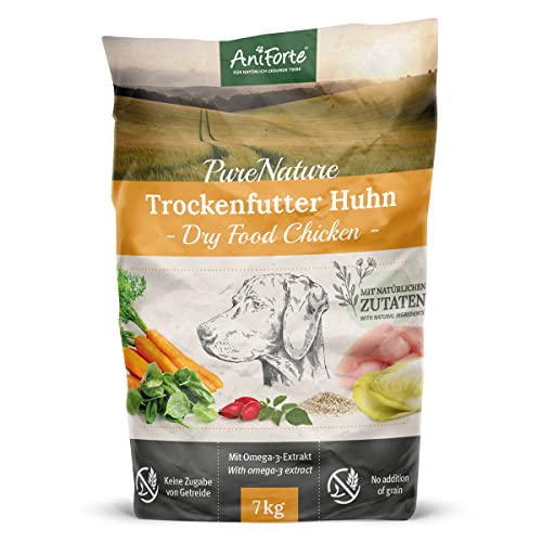 Natürliches Hunde Trockenfutter Huhn 7kg - Zartes Huhn mit Reis & Gemüse, 100% Natur & glutenfrei, für Allergiker, reich an Vitaminen, ohne künstliche Vitamine