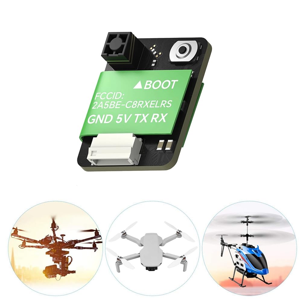 Booso ELRS 2.4GHz Nano RX Receptor Antena Integrada de Código Abierto para RC FPV Racing Drone