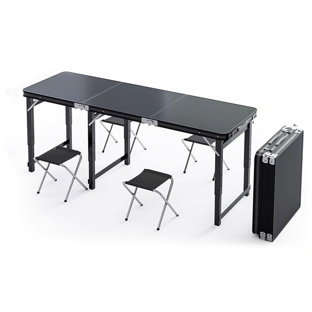 Table pliante portable barbecue et camping avec hauteur réglable 53-72 cm