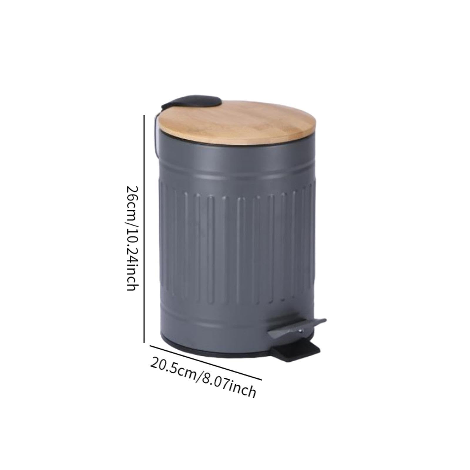 CALANDIS® Step Trash Can 5L Easy to Clean Household Dustbin for Office Restroom Toilet Gray | Trash Cans & Wastebaskets | Household Supplies & Cleaning 2