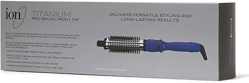 Miniatura 4 de ion Titanium Pro Brush Iron, 11/4 pulgadas, calienta hasta 400F, riza, alisa, da volumen, añade elevación, todo tipo de cabello