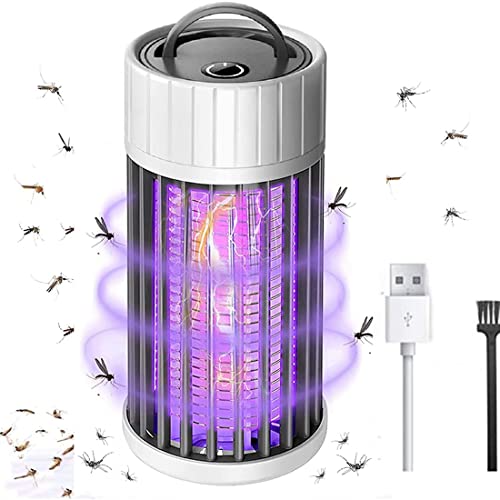 Okeeyseda LáMpara de Mosquitos, USB Electric Bug Zapper 360 ° UV Fly Zapper, Luz PortáTil para Matar Insectos Interior y Exterior para Dormitorio Hotel