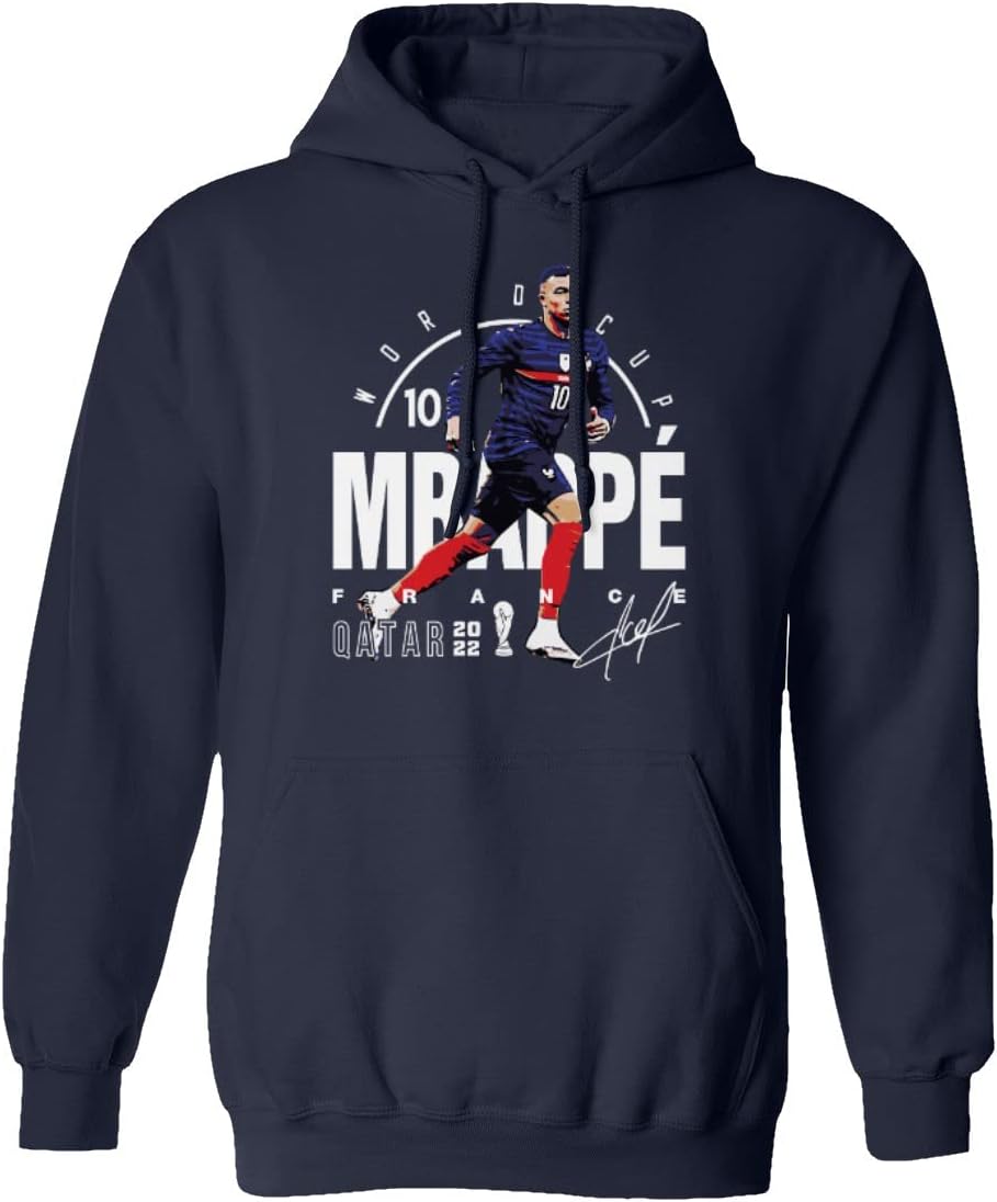 KING THREADS World Soccer 2022 Mbappe 10 France Football Fans Unisex Hooded Sweatshirt