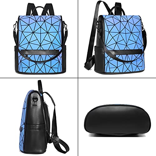 Lorrantree Luminous Geometric Backpacks Women Purses And Handbags Holographic Reflective Bags Iridescent Backpack 1315-Lan #TOP6