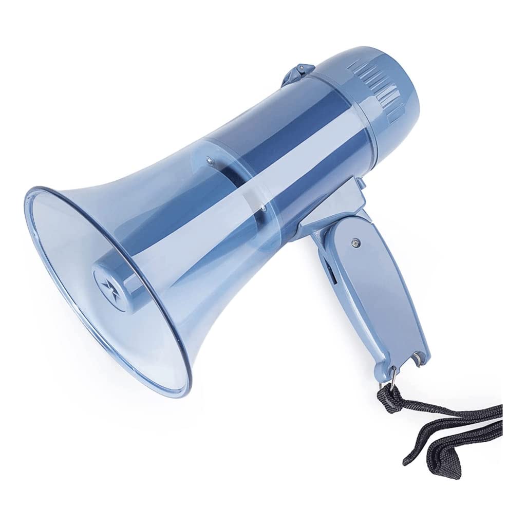 SAAKO Megaphone Hand-Megafon mit 240s-Diktiergerät und USB-Flash-Laufwerk, Megafon-Lautsprecher, tragbarer Bullhorn-Lautsprecher Laute Lautstärke