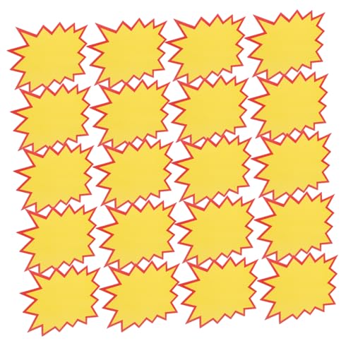 HAWILLOSCH Retail Sale Signs 50pcs Erasable Tags Star Burst for Store Home and Clothing Racks