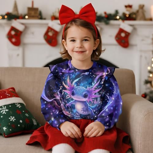 Xpyiqun Sweatshirts Girls Crewneck Pullover Tops Ruffle Long Sleeve Shirt Athletic Fall Outfits3