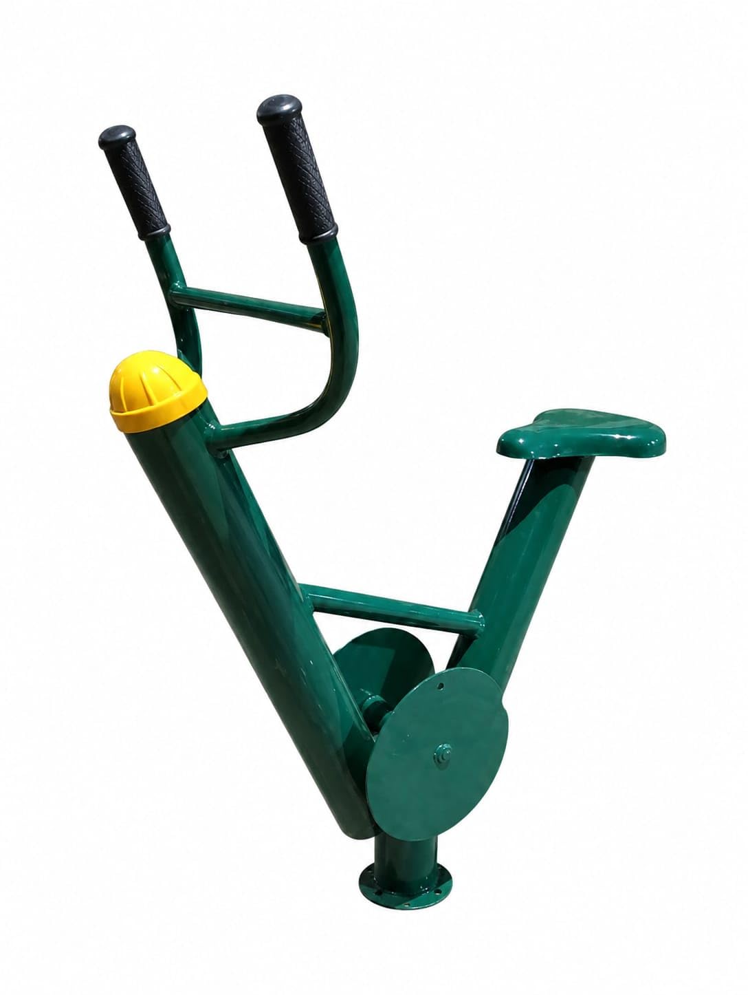 Green Aura Outdoor Gym Fitness Cycle Machine Heavy Duty Mild Steel | Cardio Workout, For Parks & Schools, Commercial Grade, Ground Mount Base, Pedal & Handlebar-image-21