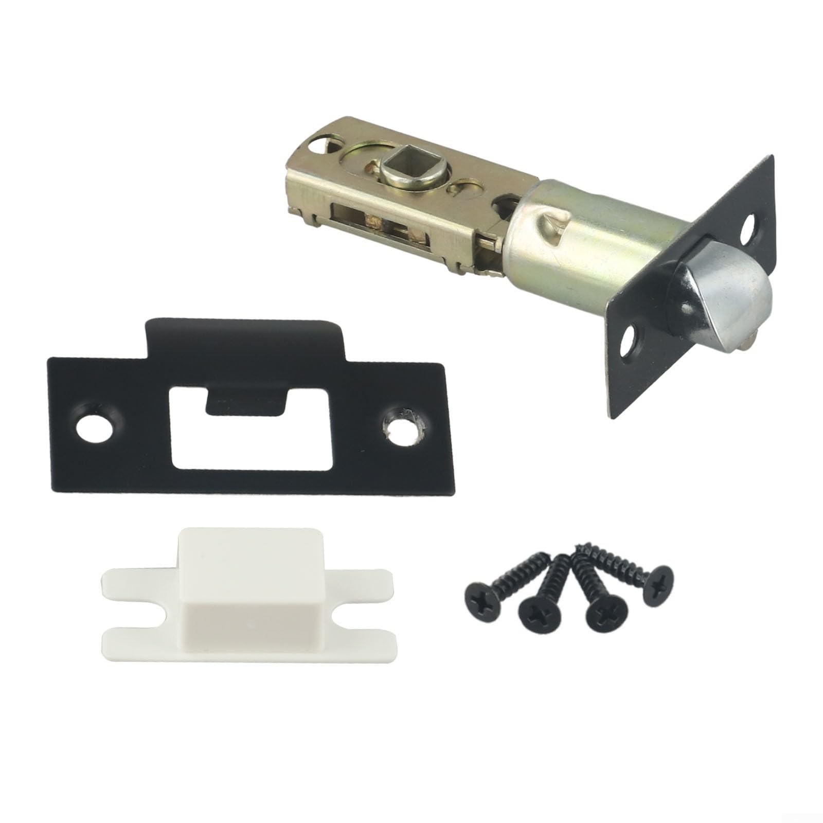 Caswynlife Interior Door Tubular Mortice Latch, Adjustable 60Mm Or 70Mm Backset, Fire Rated Zinc Alloy Stainless Steel Construction, Secure Closure Mechanism(Black-ET)