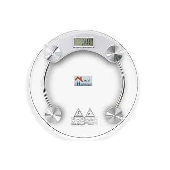Dr Care Digital Glass Weighing Machine Round Personal (8mm)