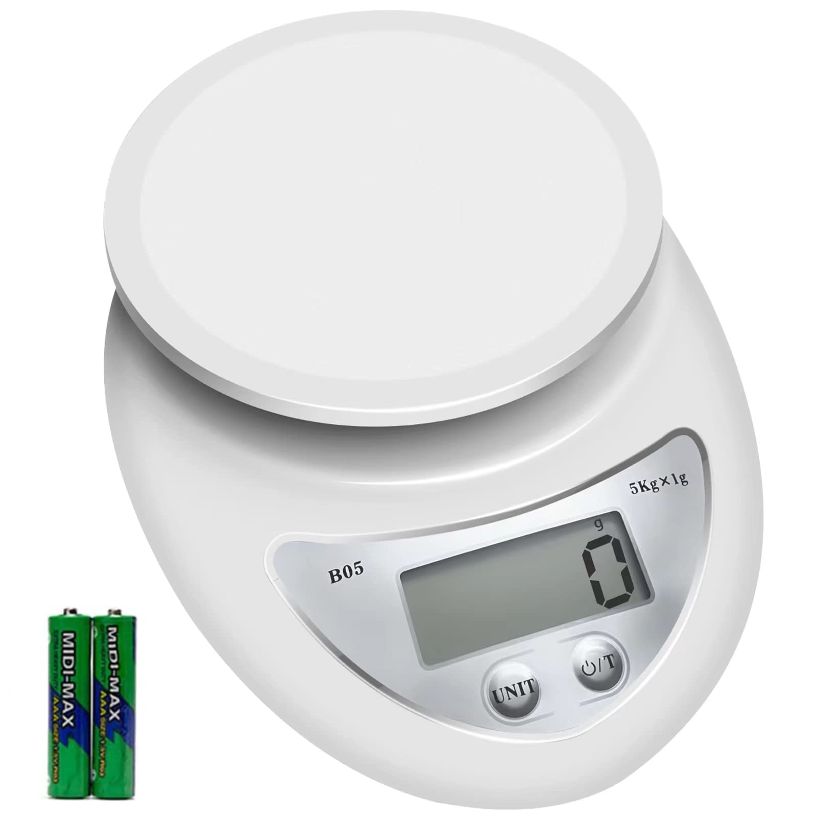 Food Kitchen Scale, Digital Grams and Ounces for Weight Loss, Baking, Cooking, Keto and Meal Prep, Medium