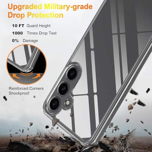 Image of REALCASE Silicone Samsung S25 FE 5G Back Cover Case, Scratch Resistant Protective Crystal Clear Transparent Shock Proof Bumper Back Cover Case for Samsung Galaxy S25 FE 5G