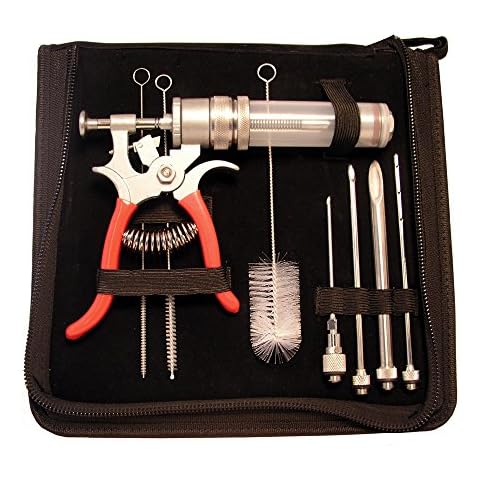 SpitJack Magnum Meat Injector Gun. Food Flavor Injection Syringe for Smoked BBQ Marinades and Meat Seasoning. 4 needles for Pork Butt, Beef Brisket, Turkey Breast.. 50ml Capacity. Made in the USA. Cover