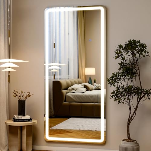 Easly Full Length Mirror with Lights - Modern Minimalist Home Decor - Image 3