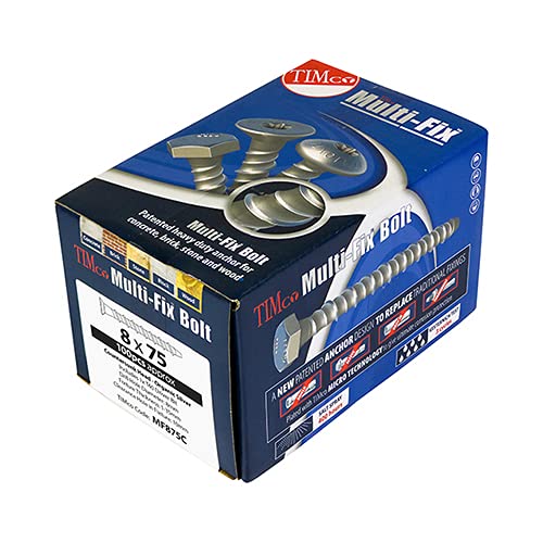 TIMCO Multi-Fix Bolt Pan Head Exterior Silver - 8.0 x 60/M10 - Image 2