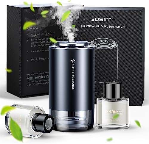 Cup Car Air Fresheners [2 Pack Oil] Automatic Spray Car Essential Oil Diffuser, 4-6 Month Super Long Use Time,No Noise,Smart Car Fragrance Machine for Toyota,GMC,Chevrolet,Ford and More Car-BOSINTY